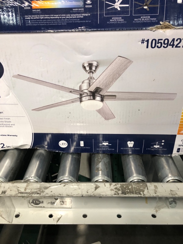 Photo 1 of (STOCK PHOTO)
Harbor Breeze Flanagan II 52-in Brushed Nickel Color-changing Indoor Ceiling Fan with Light and Remote (5-Blade)
