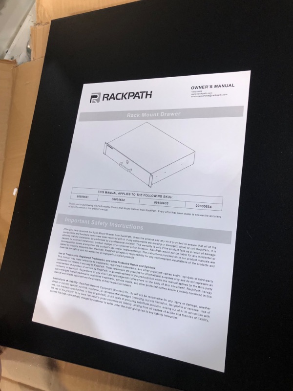 Photo 3 of RackPath 1U Rack Mount Drawer for 19 Inch AV/Network/DJ Equipment Racks or Cabinets with Lock and Key