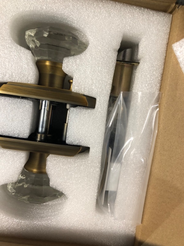 Photo 1 of (OPENED FOR INSPECTION)
Gobrico Privacy Door Locks Crystal Knobs with Arched Antique Brass Finish,6 Pack 6 Antique Brass-Privacy