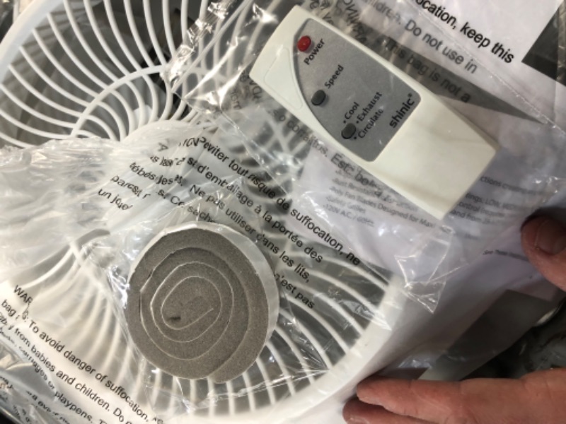 Photo 2 of (OPENED FOR INSPECTION)
Shinic 9 Inch Twin Window Fan with Remote, 3 Speeds, 3 Function,Panel, 22.5"-37" Fit Household Window Fans for Bathroom