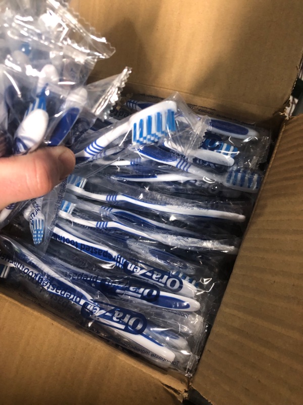 Photo 3 of (OPENED FOR INSPECTION)
Prepasted Disposable Toothbrushes Individually Wrapped | Regular Size Head, Soft Bristle Hygienic & Economical | s (144 Pack)