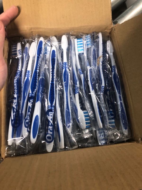 Photo 2 of (OPENED FOR INSPECTION)
Prepasted Disposable Toothbrushes Individually Wrapped | Regular Size Head, Soft Bristle Hygienic & Economical | s (144 Pack)