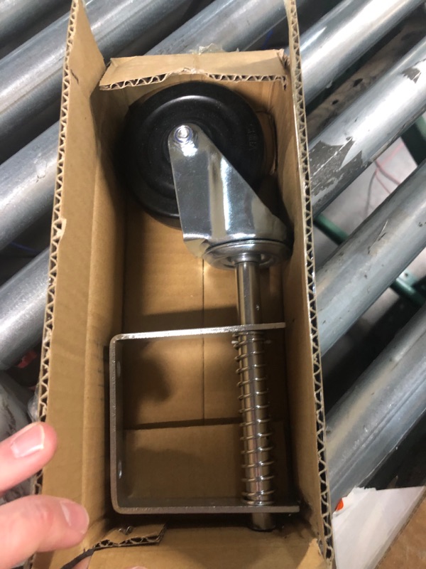 Photo 1 of Gate Caster Wheel Spring Loaded 4 Inch Heavy Duty 220lbs Rubber Gate Wheel with Spring 1