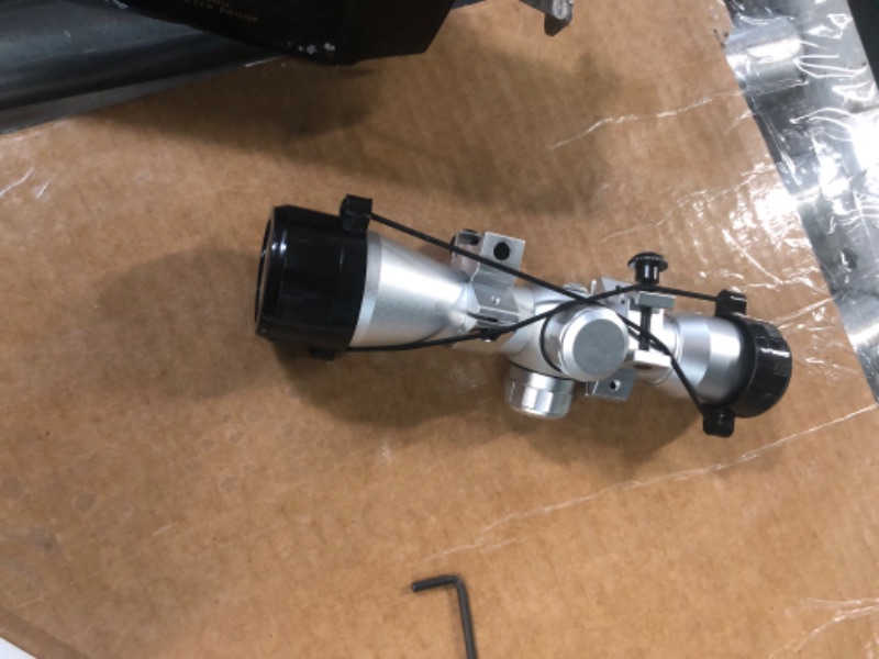 Photo 1 of 4X30 Silver Finish Shotgun, Rifle Scope with Mounts Rifle Scope Silver Color Scope