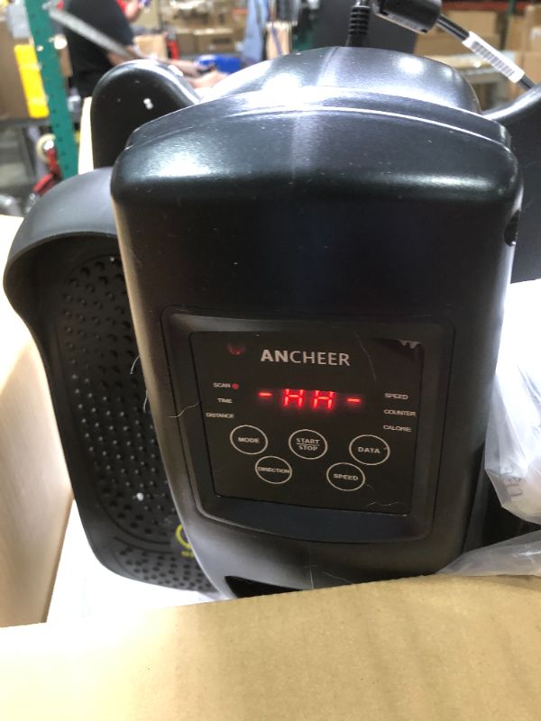 Photo 1 of ANCHEER Seated Elliptical Machines for Home Use, Office, Electric Under Desk Cycle, Indoor Mini Pedal Exerciser, Under Desk Elliptical Machine, Built in Display Monitor, Remote Control, for Seniors, Adults dark black