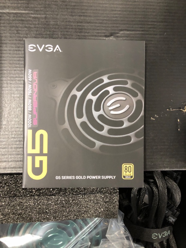 Photo 3 of EVGA SuperNOVA 850 G5, 80 Plus Gold 850W, Fully Modular, Eco Mode with FDB Fan, 10 Year Warranty, Includes Power ON Self Tester,