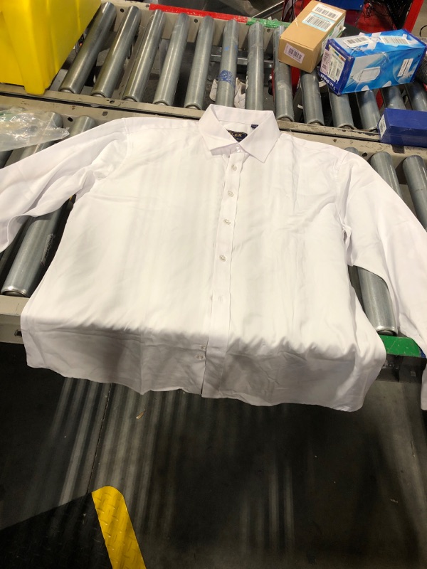 Photo 1 of Alimens & Gentle Men's Solid Oxford Shirt Long Sleeve Button Down Shirts with Pocket White-webbing Medium