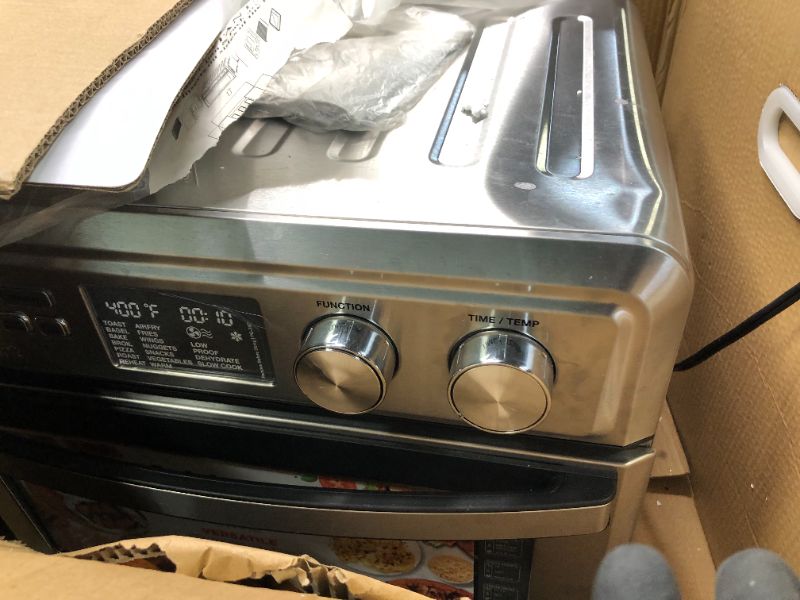 Photo 7 of ***DAMAGED***Cuisinart TOA-95 Digital AirFryer Toaster Oven, Premium 1800-Watt Oven with Digital Display and Controls – Extra-Large Capacity, Intuitive Programming and Adjustable Temperature, Stainless Steel Large Digital Airfryer TOA-95