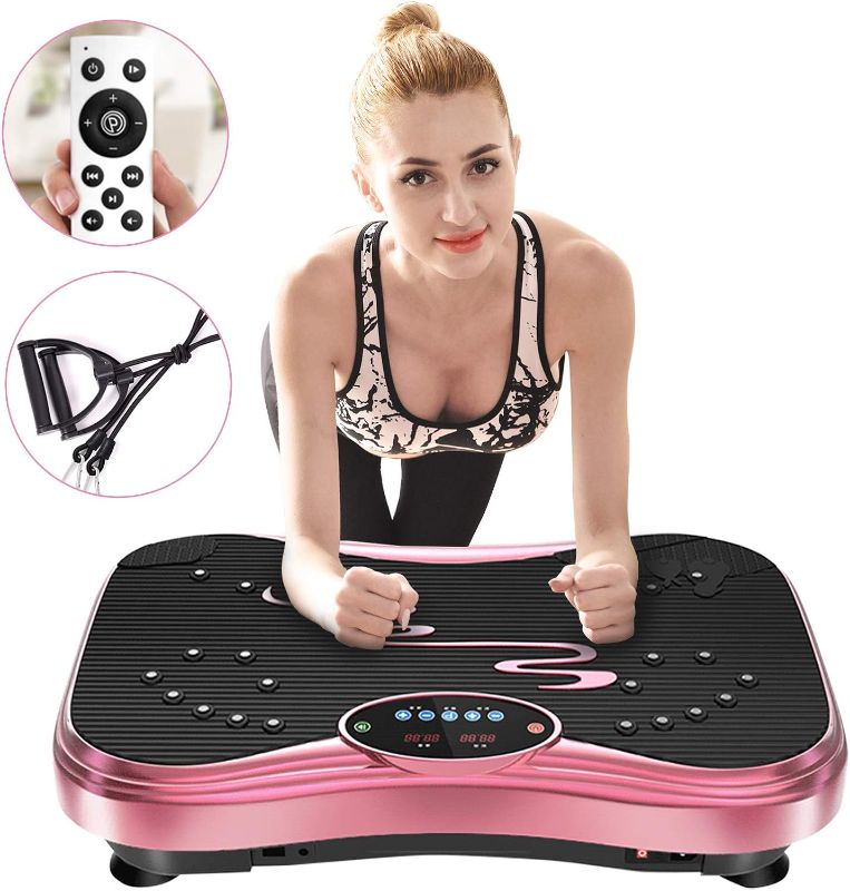 Photo 1 of  Vibration Plate Exercise Machine Whole Body Workout Vibration Fitness Platform for Home Fitness & Weight Loss + Remote + Loop Resistance Bands, 999 Levels https://a.co/d/9ADXjZ5