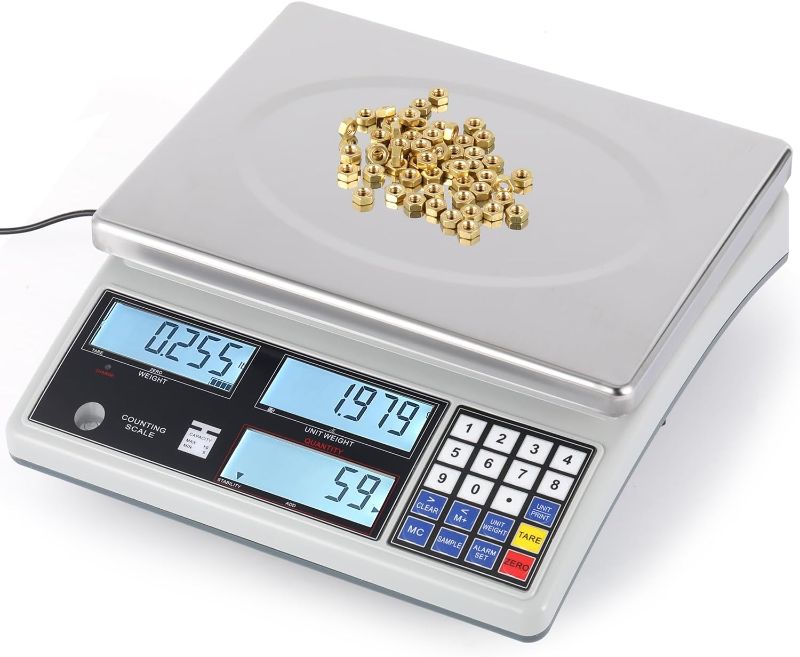 Photo 1 of ** FOR PARTS ONLY ** Bonvoisin Industrial Counting Scale Digital Scale for Parts and Coins kg/g/lb Electronic Gram Scale Inventory Counting Scale Industrial Parts Coins Piece Counting Scale (15kg/33lb, 0.1g)