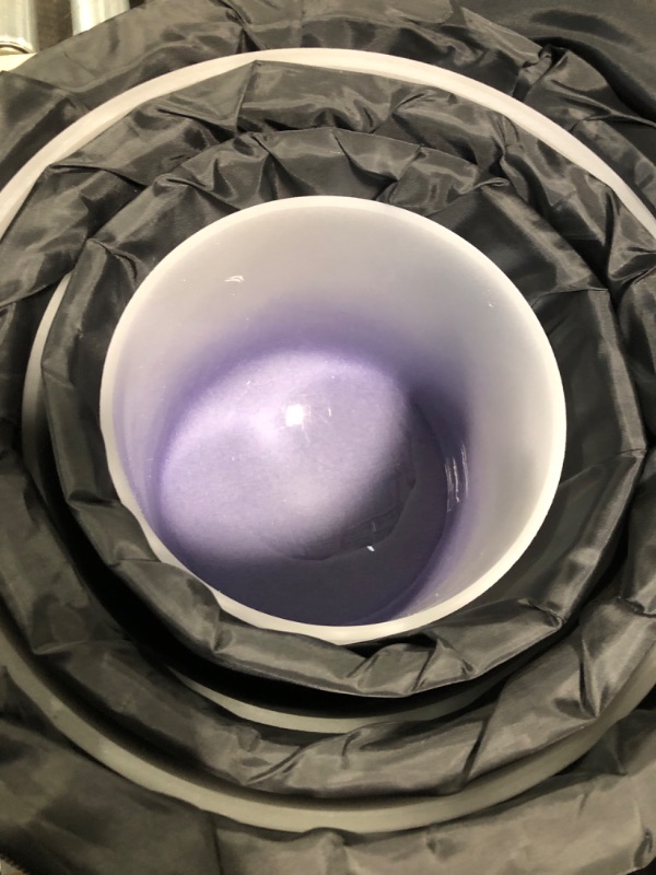 Photo 1 of 6-12 inch Chakra Tuned 432hz Set of 7 Quartz Crystal Singing Bowls with Heavy Duty Carrying Cases and Singing Bowl Mallet Suede Strikers