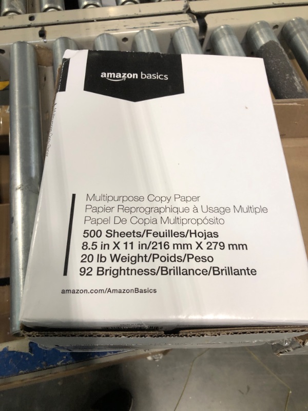 Photo 3 of Amazon Basics Multipurpose Copy Printer Paper, 8.5 x 11 Inch 20Lb Paper - 3 Ream Case (1,500 Sheets), 92 GE Bright White 3 Reams | 1500 Sheets Multipurpose (8.5x11) Paper