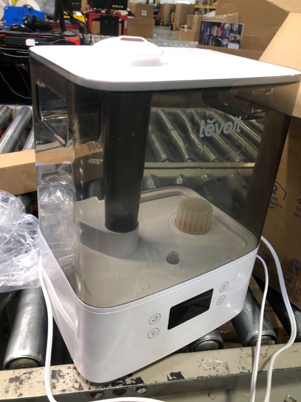 Photo 3 of **USED** LEVOIT Humidifiers for Bedroom Large Room Home, 6L Cool Mist Top Fill Essential Oil Diffuser for Baby and Plants, Smart App & Voice Control, Rapid Humidification and Humidity Setting, Quiet Sleep Mode App Smart Control Gray