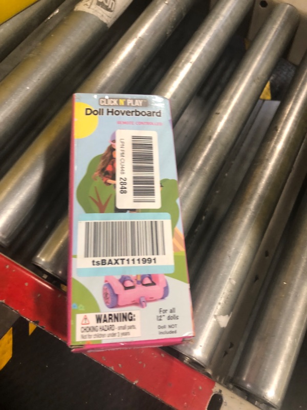 Photo 1 of Click N' Play Scooter Set for 12" Dolls, Remote Control Pink Hoverboard with Helmet & Kneepad Accessories, Compatable with Barbies and Ken Dolls, Gifts for Girls Ages 3+, Girl Toys