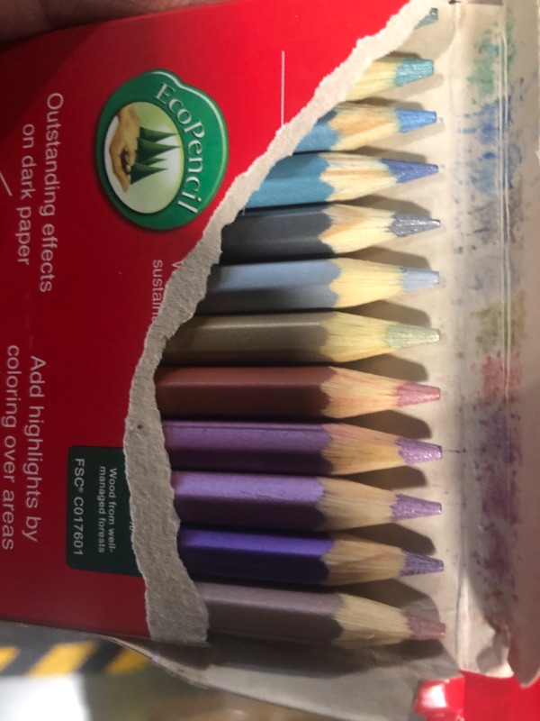 Photo 3 of Faber Castell Metallic Colored Ecopencils - 12 Break Resistant Coloring Pencils 1 Count (Pack of 1)