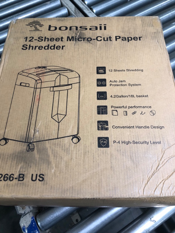 Photo 1 of Bonsaii C266-B Shredder and 12-Pack Lubricant Sheets