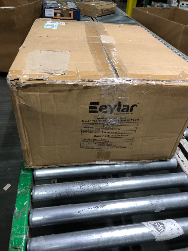 Photo 1 of Eylar XL 23.75" Protective Roller Camera Hard Case Water and Shock Resistant w/Foam (Black)