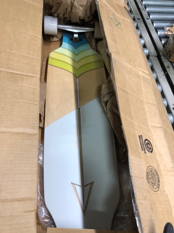 Photo 1 of VOLADOR Freeride Longboard Cruiser | Maple Wood Deck| Drop Through Longboard Complete Banana
