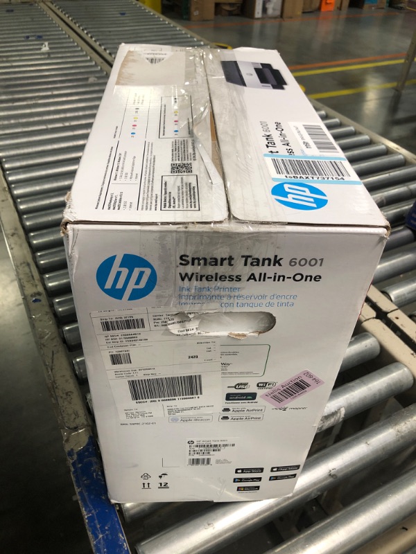 Photo 3 of ***FOR PARTS ONLY***
HP Smart -Tank 6001 Wireless All-in-One Cartridge-free Ink Printer, up to 2 years of ink included, mobile print, scan, copy (2H0B9A)