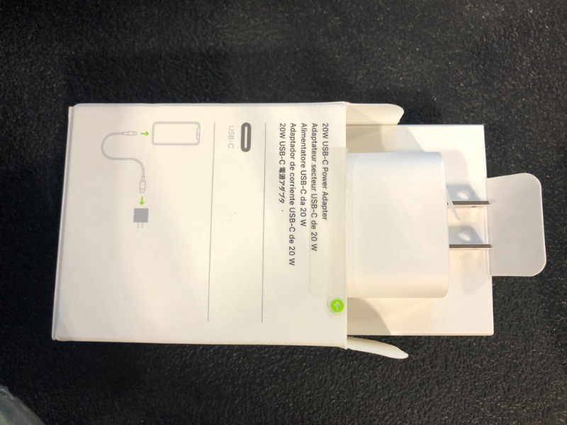 Photo 2 of Apple 20W USB-C Power Adapter - iPhone Charger with Fast Charging Capability, Type C Wall Charger