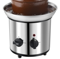 Photo 1 of **FOUNTAIN BASE ONLY** Chocolate Fountain, 4 Tiers Electric Melting Machine Chocolate Fondue Fountain Set with 6pcs Stainless Steel Forks, 4-Pound Capacity, Stainless Steel Cascading Fondue Heat Motor Controls Pot