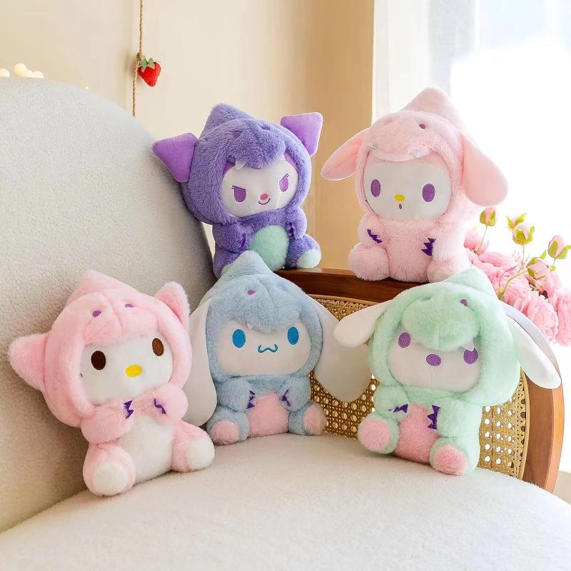 Photo 1 of 5PCS Christmas Plush,Kuromi Plush,My Melody,Cinnamoroll,Hello Kitty Plush,8Inch Adorable Plush Toys, for Cartoon Lovers!