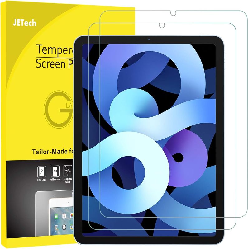 Photo 1 of JETech Screen Protector for iPad Air 5/4 (10.9-Inch, 2022/2020 Model, 5th/4th Generation), Tempered Glass Film, 2-Pack