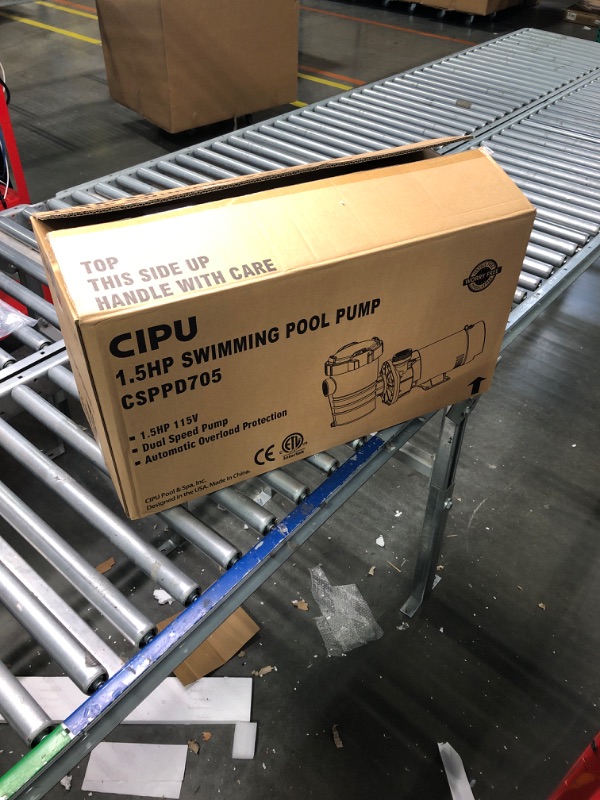 Photo 2 of CIPU 1.5 HP In/Above Ground Dual Speed Pool Pump, 115V, 5196GPH, High Flow, Powerful Self Primming Swimming Pool Pump with Filter Basket 1.5HP Dual Speed Pool Pump