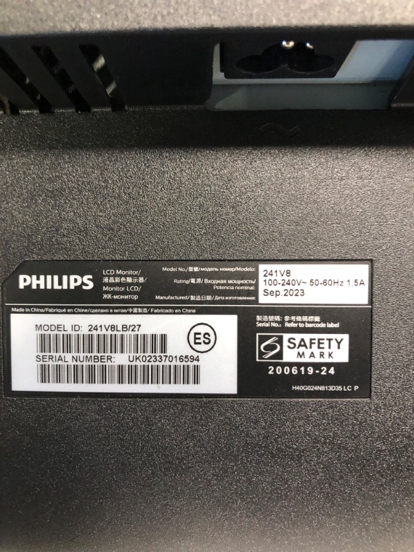 Photo 5 of PHILIPS New 24 inch Frameless Full HD (1920 x 1080) 100Hz Monitor, VESA, HDMI x1, VGA Port x1, Eye Care, 4 Year Advance Replacement Warranty, 241V8LB 24" Class Full HD | 100Hz