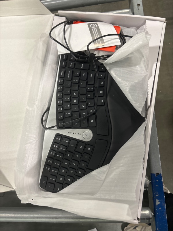 Photo 3 of Nulea RT02 Ergonomic Keyboard • Wired Split Keyboard • with Pillowed Wrist and Palm Support • Featuring Dual USB Ports • Natural Typing Keyboard • for Carpal Tunnel • Compatible with Windows/Mac