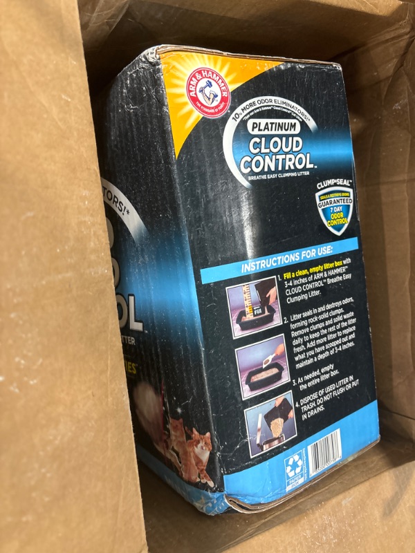 Photo 2 of Arm & Hammer Cloud Control Platinum Multi-Cat Clumping Cat Litter with Hypoallergenic Light Scent, 14 Days of Odor Control, 37 lbs 37 Pounds