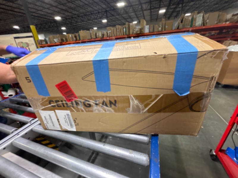 Photo 1 of WINGBO 52 Inch Flush Mount DC Ceiling Fan with Lights and Remote, 4 Reversible Blades, Ultra Quiet 6-Speed DC Motor, Hugger Low Profile Indoor Ceiling Fan, Brass Finish 52" ceiling fan with light Brass