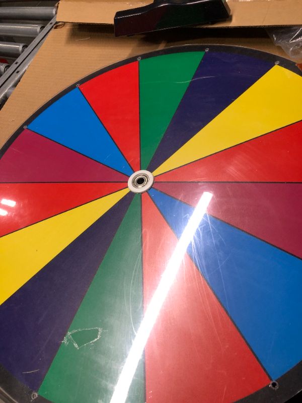 Photo 4 of 24 Inch Heavy Duty Spinning Prize Wheel - 14 Slots Color Tabletop Roulette Wheel of Fortune - Spin the Wheel with Dry Erase Marker and Eraser Win - Spinner Wheel Game for Carnival and Trade Show 24 Inch Heavy Duty Prize Wheel - #1 PRIZE WHEEL