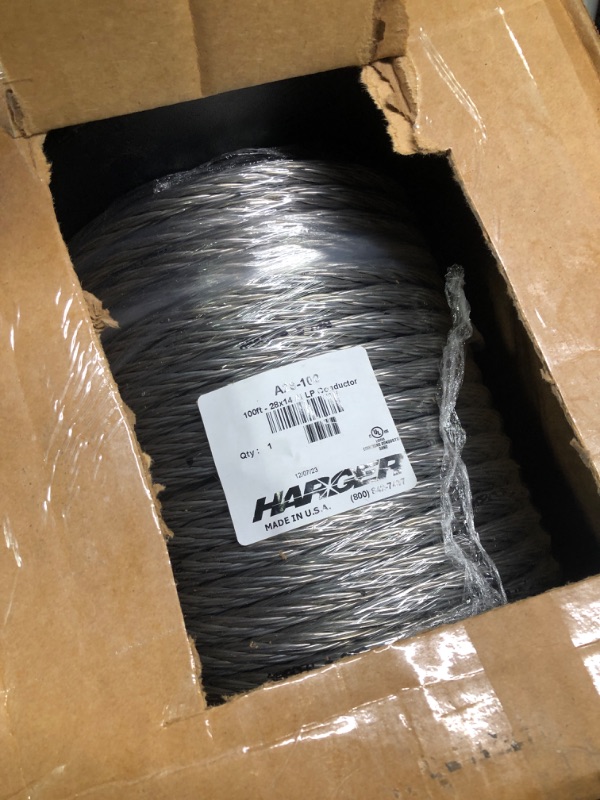 Photo 3 of 1/8"-3/16" Clear Vinyl Coated Galvanized Aircraft Cable Steel Wire Rope 7x7 (500 Feet) 500 ft.