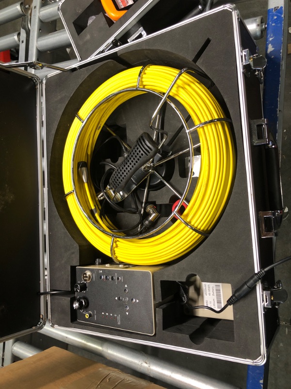Photo 1 of Sewer Camera Pipe Inspection Video Camera with 7 in Color LCD Display Drain Pipe Sewer Inspection System IP68 Waterproof DVR Pipeline Inspection Camera with 512Hz Receiver (US US Plug 50m/164.0ft
*****no use manual in side*****