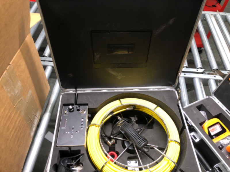 Photo 1 of Sewer Camera Pipe Inspection Video Camera with 7 in Color LCD Display Drain Pipe Sewer Inspection System IP68 Waterproof DVR Pipeline Inspection Camera with 512Hz Receiver (US US Plug 50m/164.0ft
*****no use manual in side*****