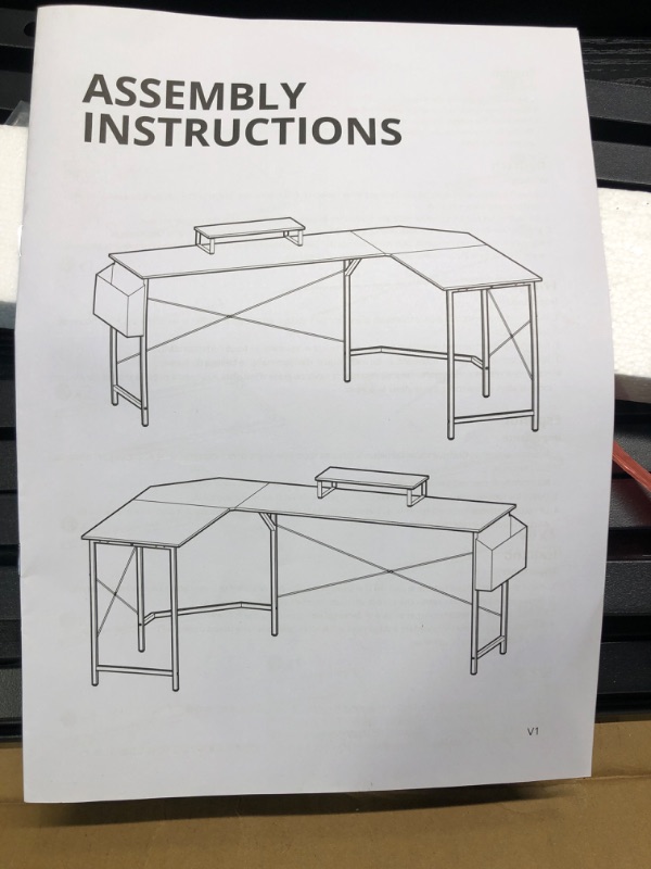 Photo 2 of L shaped computer desk between 55-59" size
*****similar, but not same*****