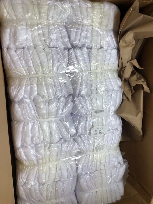 Photo 1 of 100 Pcs White Chair Covers Polyester Spandex Chair Cover Stretch Slipcovers for Wedding Party Dining Banquet Chair Decoration Covers