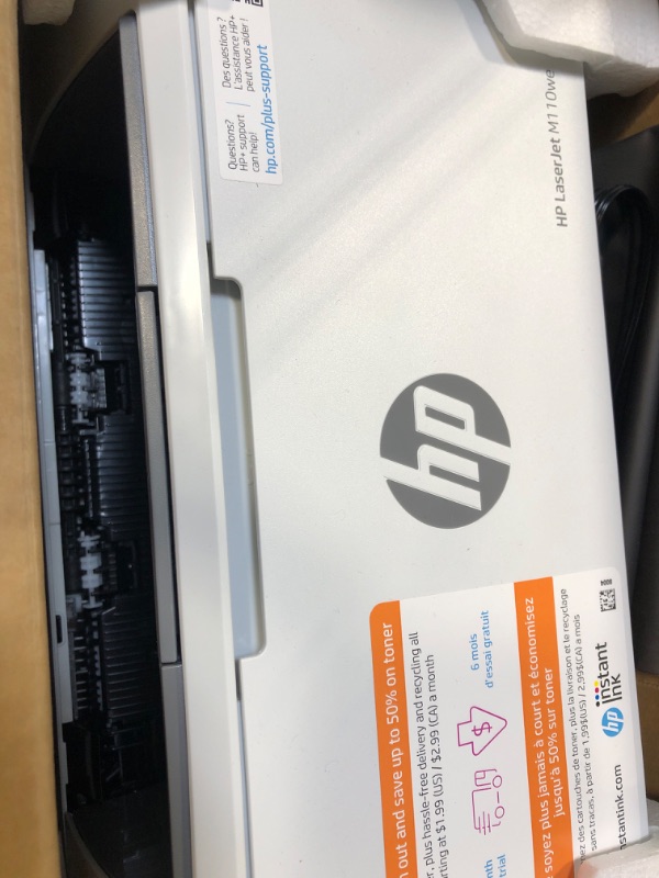 Photo 3 of HP LaserJet M110we Wireless Black and White Printer with HP+ and Bonus 6 Months Instant Ink (7MD66E) New Version: HP+, M110we