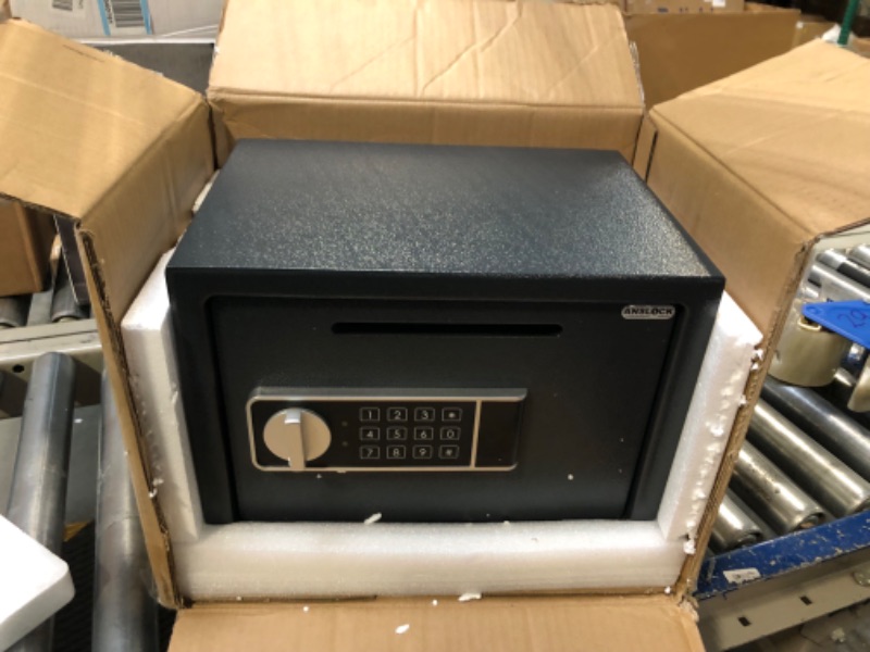 Photo 1 of ANSLOCK Drop Slot Safes Depository Safe, Security Keypad Cabinet Safes, 0.58 Cubic Ft Home Hotel security Safe Box with a Front Drop Slot for Cash, Bank Slips, Bills 0.58 Cubic Feet Drop Slot  ** Key doesn’t work** 