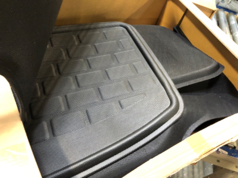 Photo 1 of Frtoks Tesla Model Y Floor Mats 2023-2021 Fit All Weather Waterproof Anti-Slip Set of 3 Liners 1st & 2nd Row Black