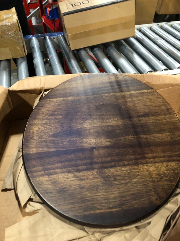 Photo 3 of 15 Acacia Walnut Finish Lazy Susan - Lipper International