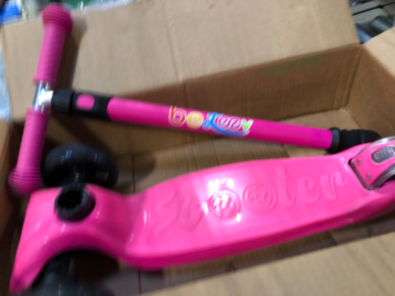 Photo 1 of BELEEV A5 Scooter for Kids, 3 Wheel Scooter for Toddlers Girls Boys, Extra-Wide Light-Up Wheels, 4 Adjustable Height, Lean to Steer, Three Wheel Kick Scooter for Children Ages 3-12 Purple
