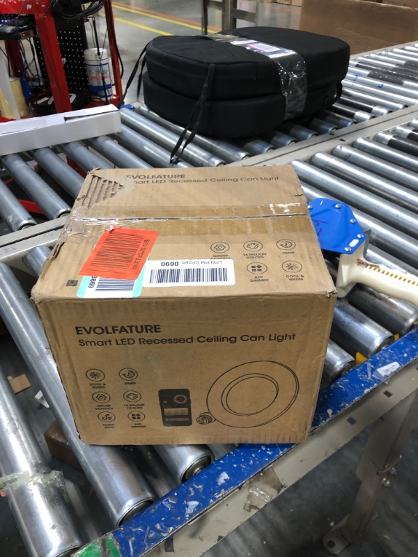 Photo 1 of EVOLFATURE Smart Recessed Lighting 6 Inch, Smart Retrofit Can Light 15W RGBCW 1350LM Eqv 125w WiFi Recessed Lights Trims Color Changing Dimmable Downlight, Work with Alexa/Google Assistant, 4 Pack