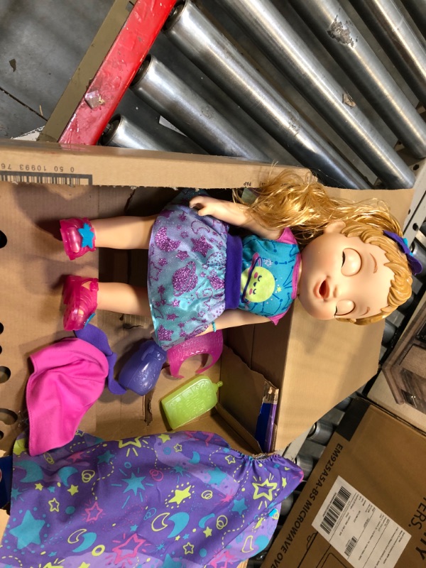 Photo 3 of Baby Alive Baby Grows Up (Dreamy) - Shining Skylar or Star Dreamer, Growing and Talking Baby Doll, Toy with 1 Surprise Doll and 8 Accessories , Blue