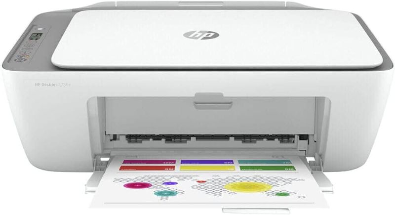 Photo 1 of HP DeskJet 2755e Wireless Color inkjet-printer • Print, scan, copy • Easy setup • Mobile printing • Best-for home • Instant Ink with HP+ • white