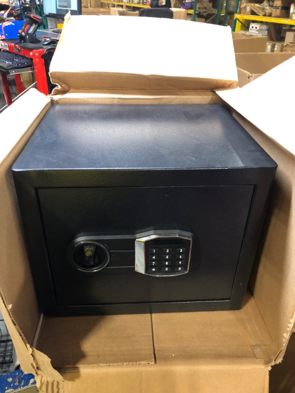 Photo 1 of 1.0 Cub Home Safe Fireproof Waterproof, Digital Home Security Safe Box with Fireproof Money Bag, Digital Keypad and Spare Keys, Small Fireproof Safe for Home Firearm Money Valuables