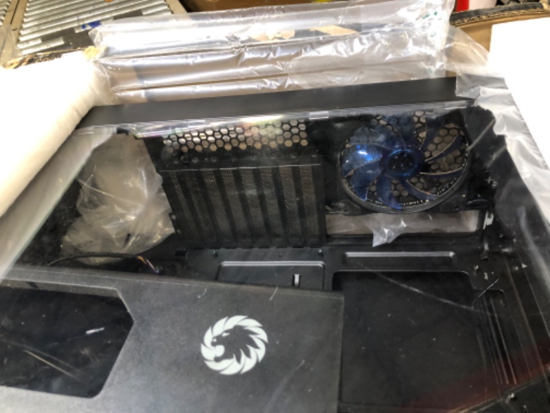 Photo 1 of GAMEMAX Full Tower Chassis with Front Mesh Ventilation and ODD and Window Cases, ATX - High Airflow, 3 x LEDs Blue Cooling Fans Included, Black (Master M905)