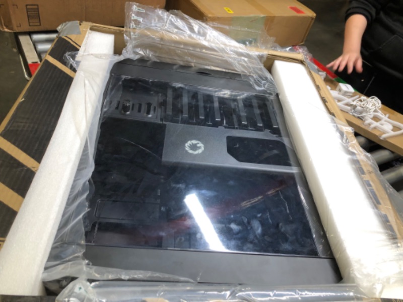 Photo 1 of GAMEMAX Full Tower Chassis with Front Mesh Ventilation and ODD and Window Cases, ATX - High Airflow, 3 x LEDs Blue Cooling Fans Included, Black (Master M905)