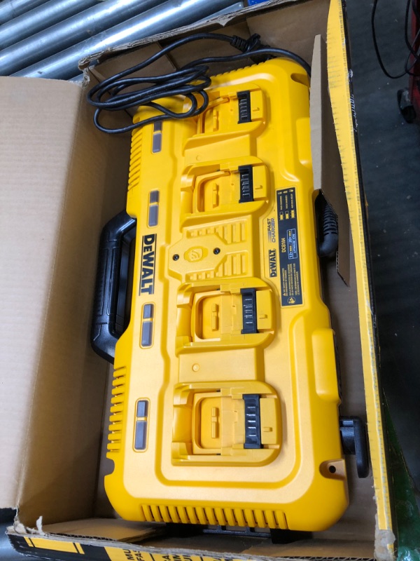 Photo 3 of DEWALT 20V MAX* Charger, 4-Port, Rapid Charge (DCB104) , Black/Yellow
